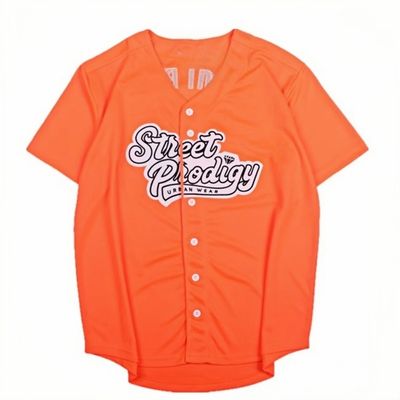 Lettered Button Front Baseball Jersey Fans Training Baseball Wear