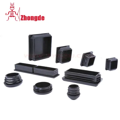 Custom Plastic Round/Rectangle Black Blanking End Cover Caps for Screw Holes