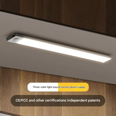 Upgraded Rechargeable Cabinet Light - 3000mAh Battery, 500lm Super Bright, 90 Days Standby LED Charging Inductor Light