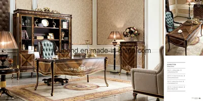 Italian Classic Writing Desk Bookcase Office Furniture