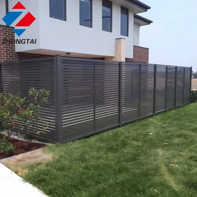 Classic Privacy Focused Villa Property Aluminum Privacy Slat Fence