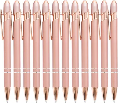 Rose Gold Ballpoint Pen with Stylus Tip Rose Gold Stylus Pens Stylish Pen, Metal Stylus Pen