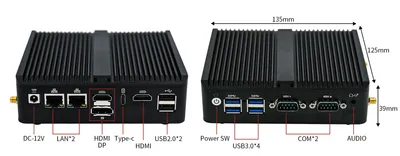 OEM Factory Price Intel N-100 N200 Dp Type-C Display Barebone RS232COM N100 Mini Box PC
