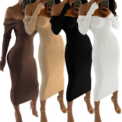 Fashion Lady Sexy Dress Slim Fit Women Lady Elegant Bodycon Casual Dress
