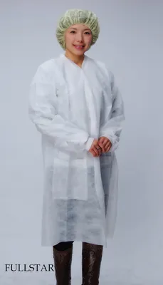 Disposable Polypropylene Lab Coat Visitor Coat