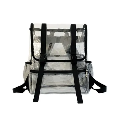 Trend Clamshell Transparent PVC Travel Backpack