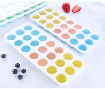 Easy-Release Silicone & Flexible 21cells Ice Cube Trays