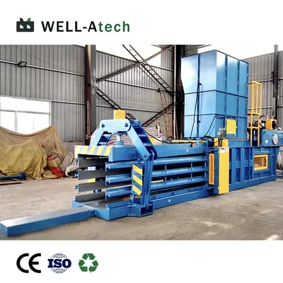 Waste Paper Baler for Cardboard Fiber Plastic Plastic Film Bottle Straw Baling