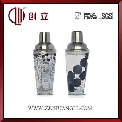 400ml Stainless Steel and Glass Cocktail Shaker