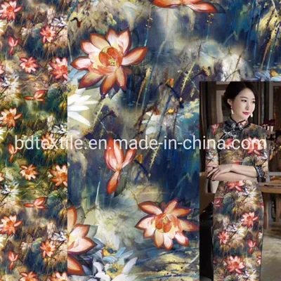 Paper Printing Digital Printing Polyester Fabric for Garment