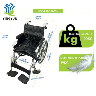 Narrow Lightweight Portable Patient Disabled Old Man Medical Foldable Wheel Chairs
