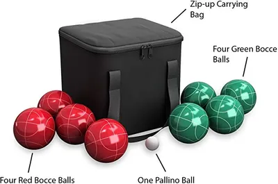 Outdoor Family Plastic Resin Bocce Set Game for Backyard, Lawn, Beach