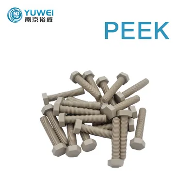 Customized High Mechanical Special Plastic Machine Strength Peek Parts Screws Screw