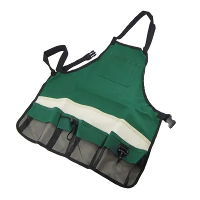 Garden Apron with Pockets, Adjustable Neck and Waist Straps