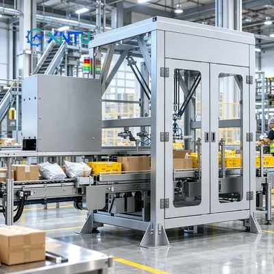 Servo Driven Delta Robot Case Packer with 4 Axis Control for Trays