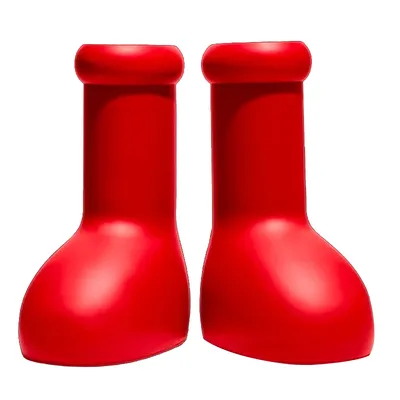New Design Latest Red Boots Wholesale Sneaker MID-Leg Boots Custom Wave Body Big Red Boots