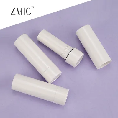 Round Shape Lip Balm Tube White Airtight Lipstick Tube with Silicone Ring