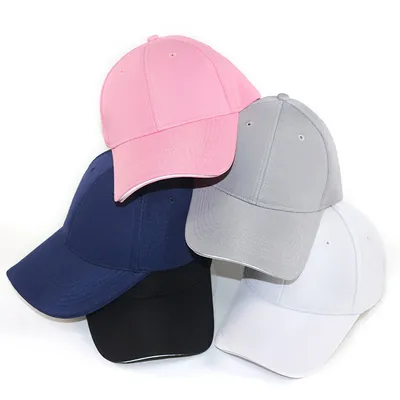 Wholesale Polyester Plain 6 Panel Baseball Caps, Custom Unisex Sports Hats