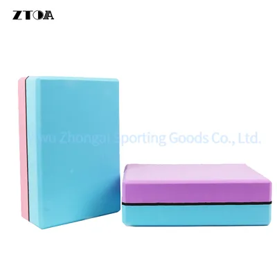 Double Colour EVA Yoga Blocks Pilates Foam Colorful Foam Blocks