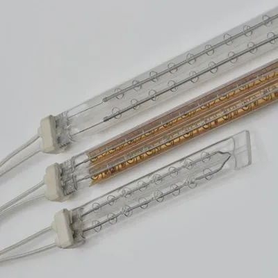 Gold Coating Twin Tube Halogen IR Heaters for Drying Ovens Replacement Emitters