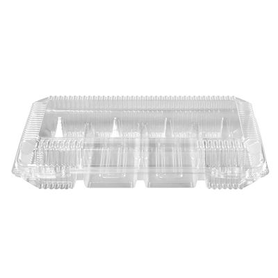 Clear Rectangular Plastic Container with Hinged Lid PP26