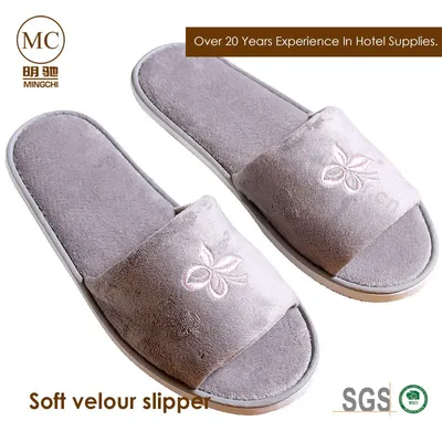 Personalized Hotel Velour Diposable Slippers