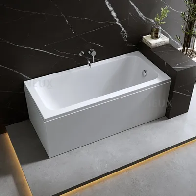 Wholesale ABS Rectangular Soaking Bathtub Simple Bath Tub for One Person