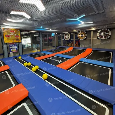 Custom Adventure Park Equipment Indoor Trampoline Park Ninja Warrior Zip Line Playground by Cheer Amusement