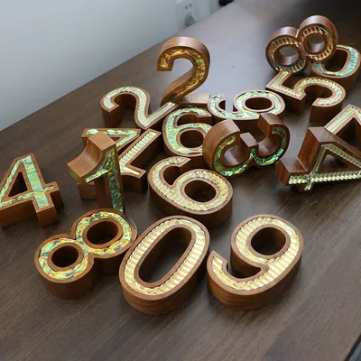 Custom House Sign Wood Numbers for Hotel