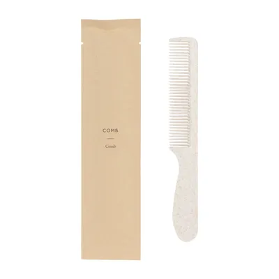 Disposable Hotel Plastic Straw Bamboo Combs Adult Travel Hair Comb