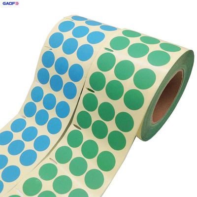Green Color Round Paper Test Ok Label QC Quality Sticker