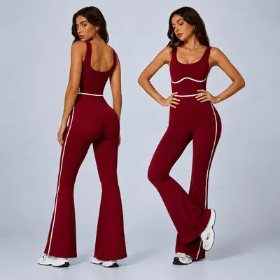 Wholesale Price Sleeveless Solid Four Way Stretch Lightweight Drawstring Breathable Sportswear High Waist Jumpsuit Shapewear