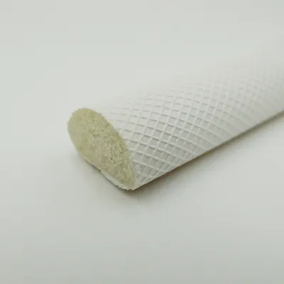White Semicircle Self Adhesive PE Coated PU Foam Sealing Strip