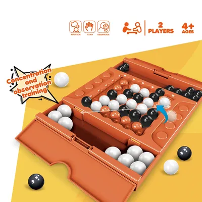 Kids Five Chess Four-Side Board Game, Logic Thinking Training Toy, Interactive Competitive Table Game for Family Party 4 Years Old+