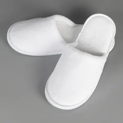 Luxury Hotel Disposable White Coral Fleece Slippers Hotel Resort SPA Aviation Disposable Slippers