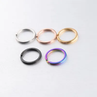 Stainless Steel Key Ring 2.5*30mm Flat Key Clasps Accessories