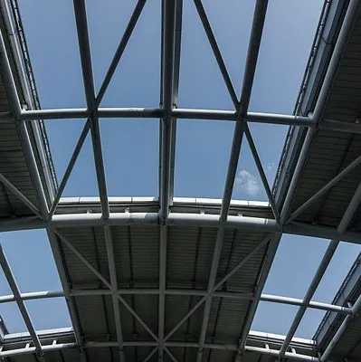 Fire-Resistant Gypsum Board Ceiling on Steel Frame Insulated Structure