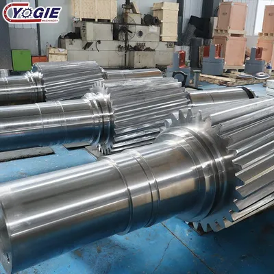 AISI 4140 Customized Big Pinion Shaft Transmission Forged Steel Helical Large Gear Shaft