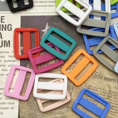 Plastic H-Buckle (2.0cm) — 3-Slot Webbing Adjuster, Fastener for Toy Straps and Bags (Assorted Colors)