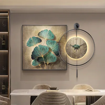 Factory Wholesale Luxury Flower Hanging Art Picture Modern Wall and Clock Paintings