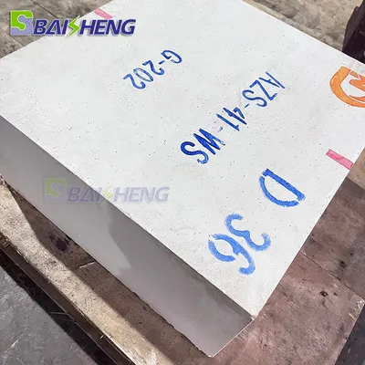 Zirconia Corundum Refractory Brick Customizable Azs