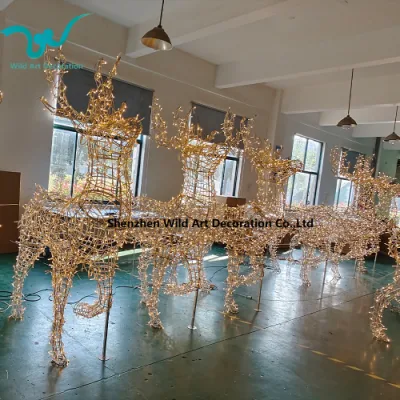 Twinkling LED Lighting Christmas Deer for Outdoor
