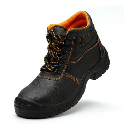 PU Injection Zapatos De Seguridad Industrial Anti-Puncture Steel Toe Cap Basic Safety Boots