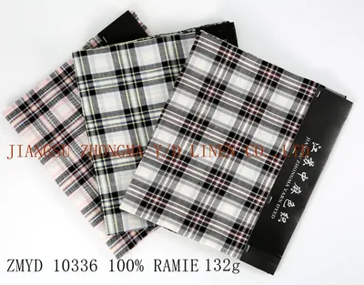 Classic Style of Zmyd 10336 Y/D Plaid 25s Pure Linen Fabric