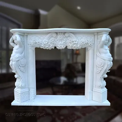 Natural Stone Carving Home Decoration Marble Fireplace