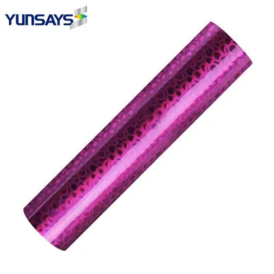 Custom Holographic Bubbles Purple Self Adhesive Roll Vinyl Label Sticker DIY Craft