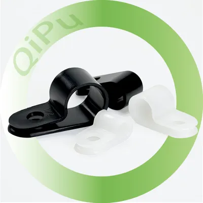Nylon Material R-Type Plastic Wire Buckle Clip U-Type Black White Cable Clips