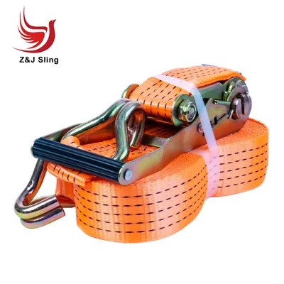 50mm 5t Polyester Cargo Lashing Ratchet Straps Tie Down Cargo Belt