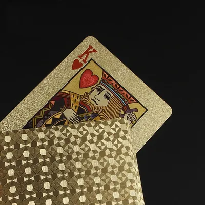 Gold Cards Poker Waterproof Game Gold Foil Poker Set Plastic Cards
