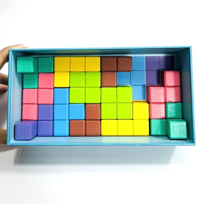 Children′ S Colorful Environmentally Friendly Wooden Blocks to Spell out The Square Puzzle Game